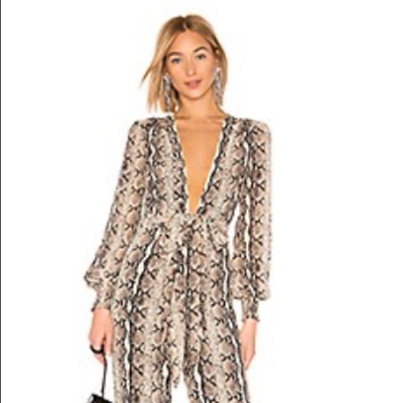 LPA - JUMPSUIT 655 - Color: tan snake, size: small - Picture 4 of 5